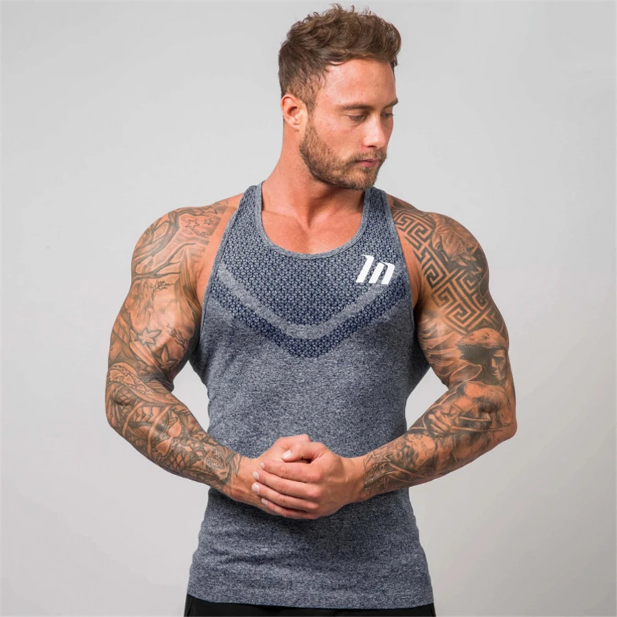 

Майка мужская для фитнеса и бодибилдинга, дышащая быстросохнущая майка для тренировок в тренажерном зале, жилет без рукавов, лето
