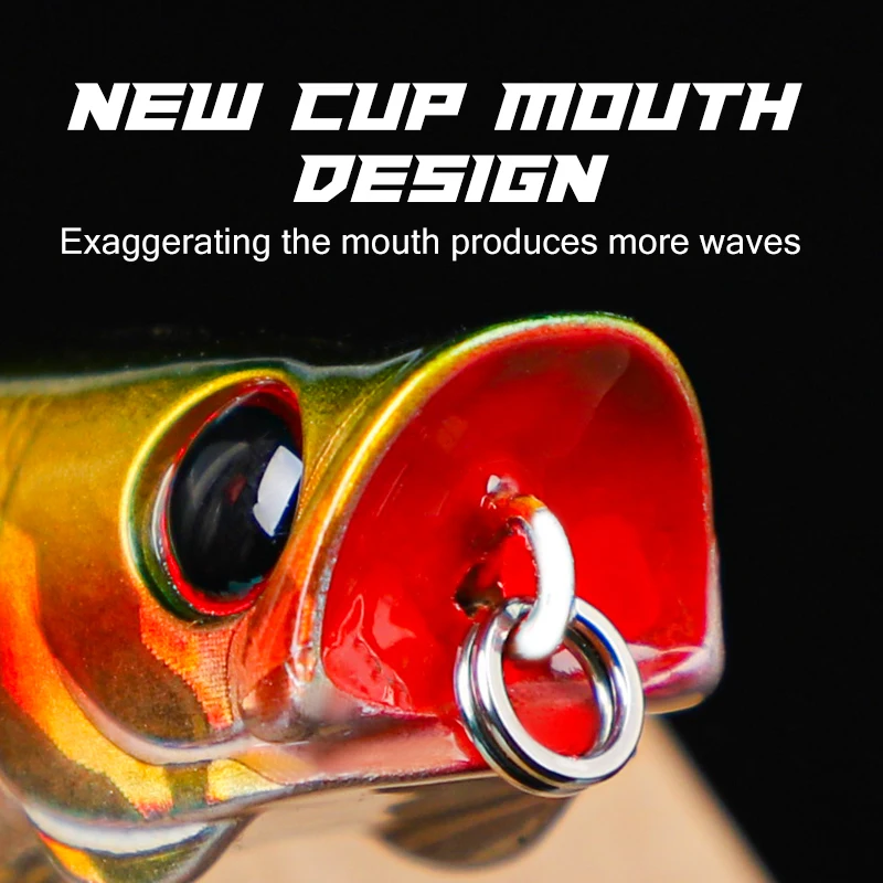 8 когтей плавающий Поппер пластиковая жесткая рыболовная приманка 70 мм 6 5 г