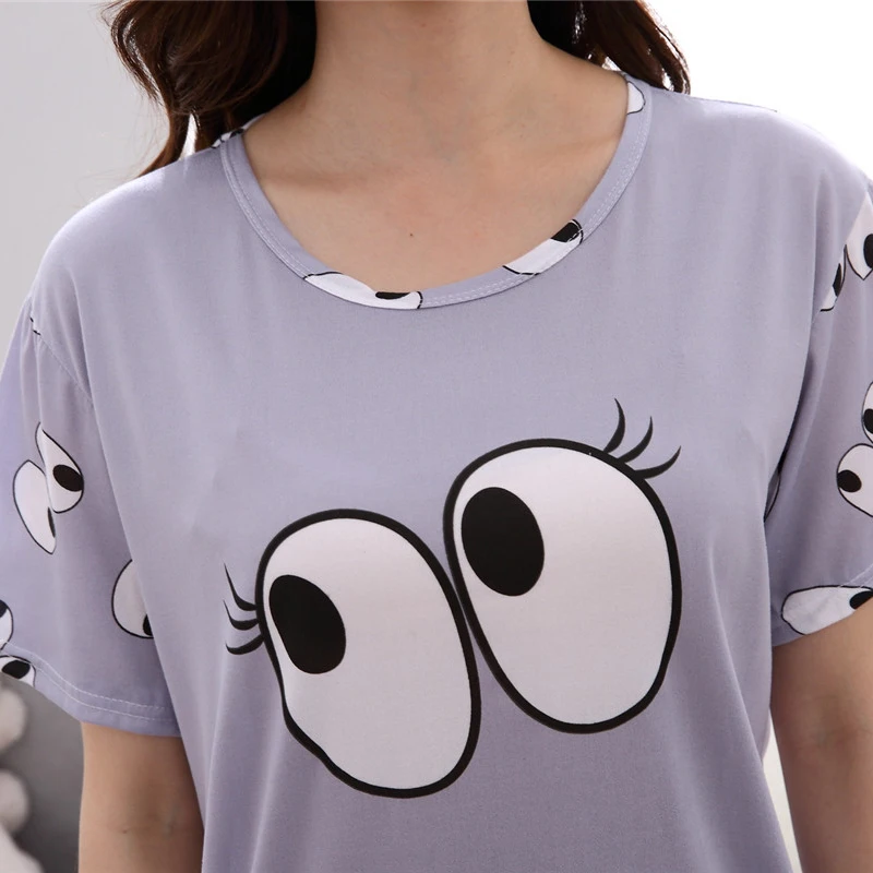 Женский и мужской пижамный комплект Летний Тонкий халат с коротким рукавом