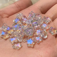 20pclot 8mm ab color star beads czech glass loose spacer beads for jewelry making hairpin handmade diy accessories