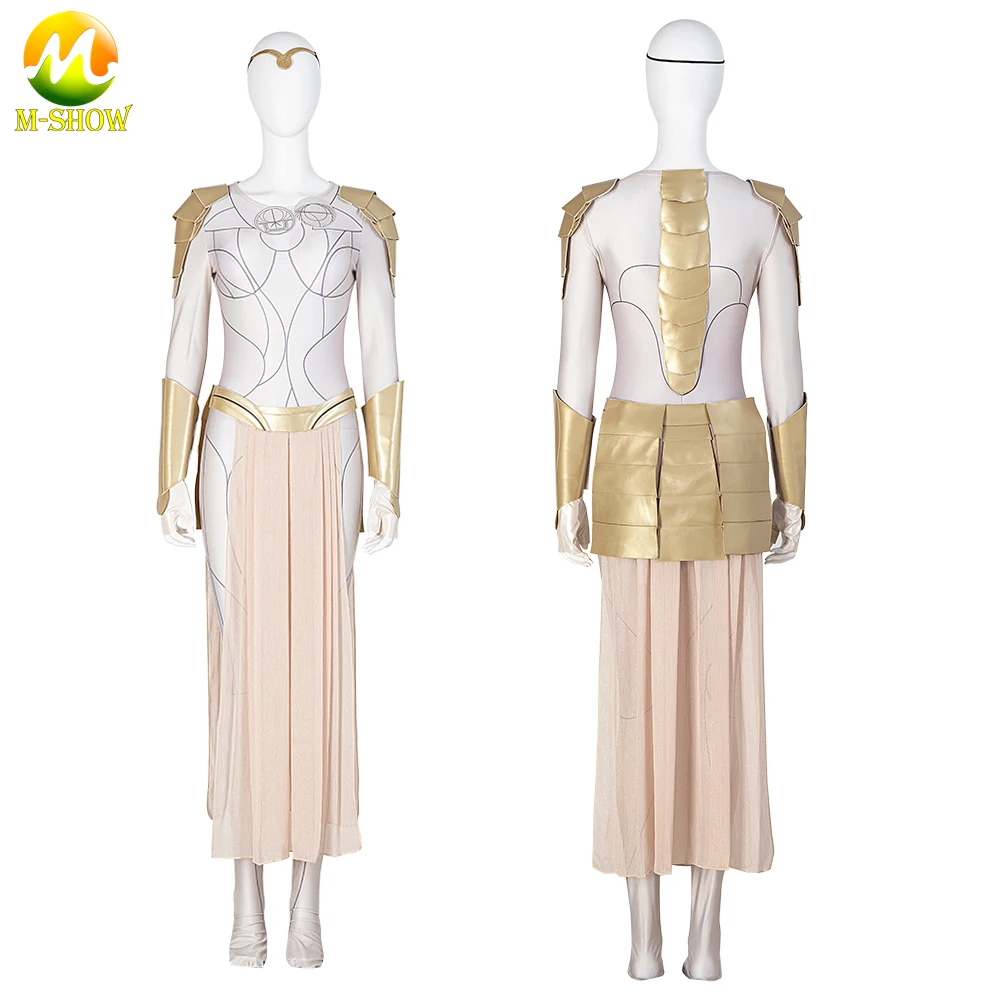 

Superhero Thena Cosplay Costume Jumpsuit Dress Halloween Fancy Suit for Adult Women Outfit Free Custom Made