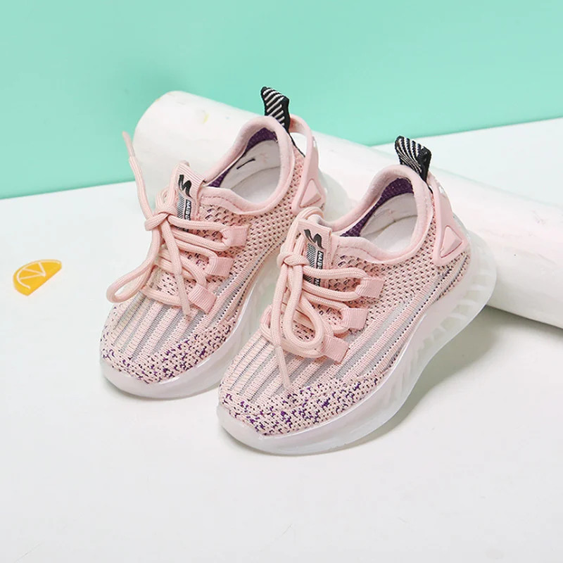 

AOGT 2021 Spring Baby Shoes For Girl Boy Soft Comfortable Infant Casual Shoes Knitting Breathable Non-slip Kid Sneakers