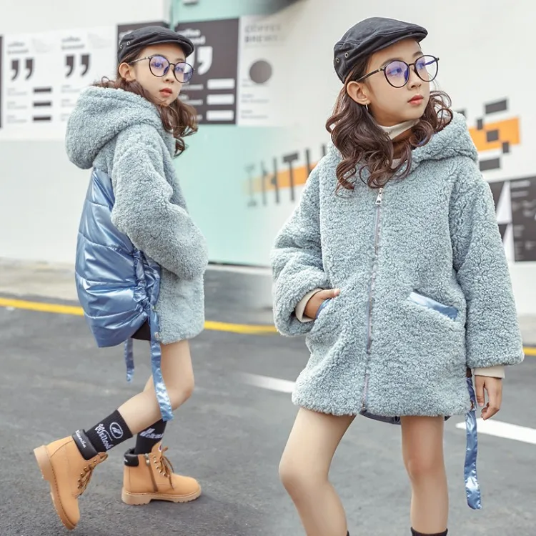 2019 Новое поступление модное зимнее хлопковое теплое пальто для девочек детская