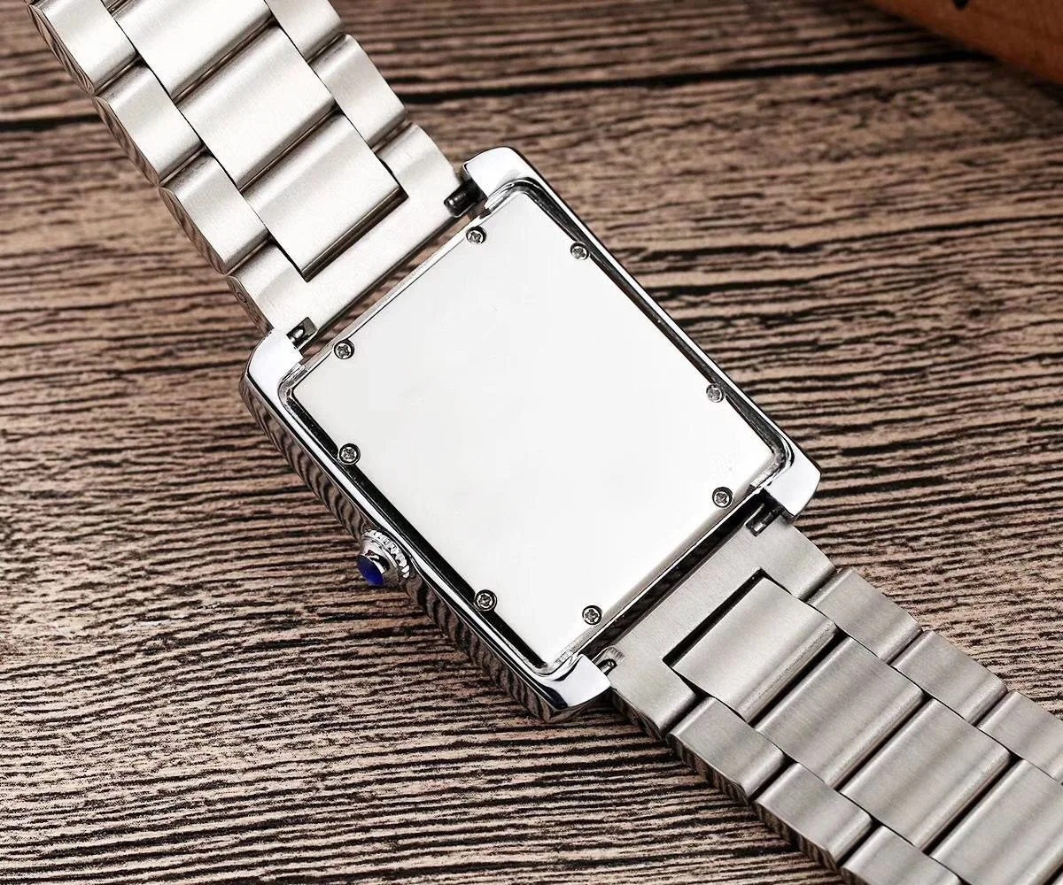 

Luxury Top Brand Square Watch Men Classic Vintage Men Quartz Watch Stainless Steel Dial Luxury Clock Montre Homme
