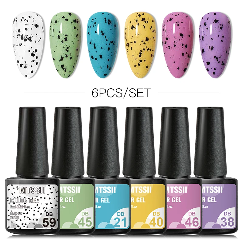 Особая прозрачная грунтовка для ногтей MTSSII с черными точками гибридный лак