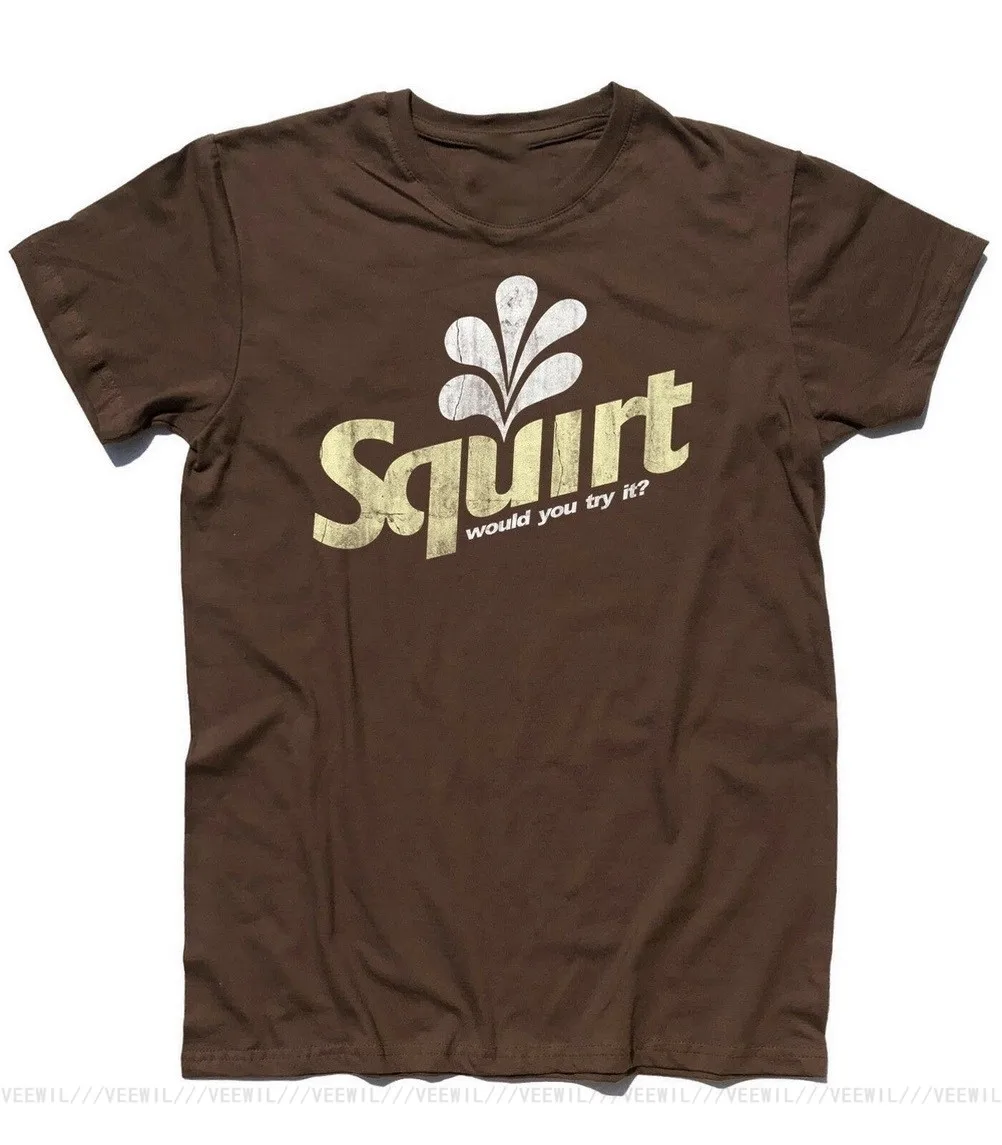 T-Shirt Uomo SQUIRT Would You Try It Porno Funny Squirting Sesso Sex Cotton Loose Size Top Tops Tee Shirt