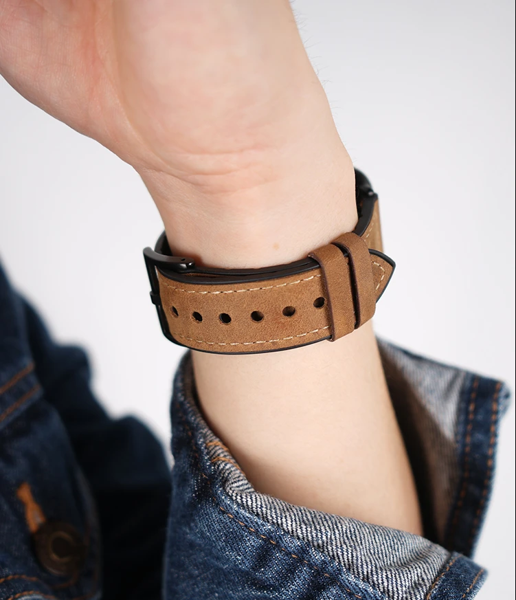 100% Genuine Leather Watchband for Apple Watch Band Series 7 6 5 4 3 2 Bracelet 42mm 38mm 40MM 44MM Strap For iwatch 41mm 45mm