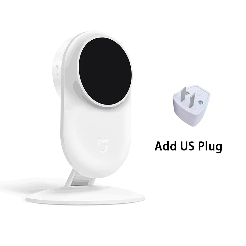Add US Plug Оригинальная смарт-камера Xiaomi Mijia, IP Камера HD1080P, 2,4G, Wi-Fi, беспроводная, 130, широкоугольная, 10 м, с функцией ночного видения, интеллектуальная безопасность для mihome - Цветной: Add US Plug
