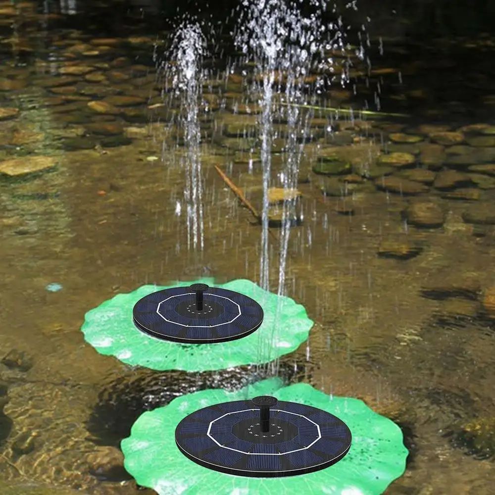 

Solar Water Fountain Pump with 6 Spray Head Energy Saving Portable Fountain Water Pump Solar Fountain Panel Kit Upgraded Black