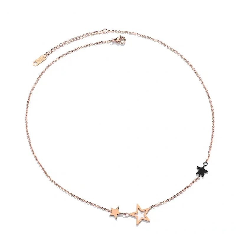 Классическое Очаровательное мини милое ожерелье из титановой стали с золотой