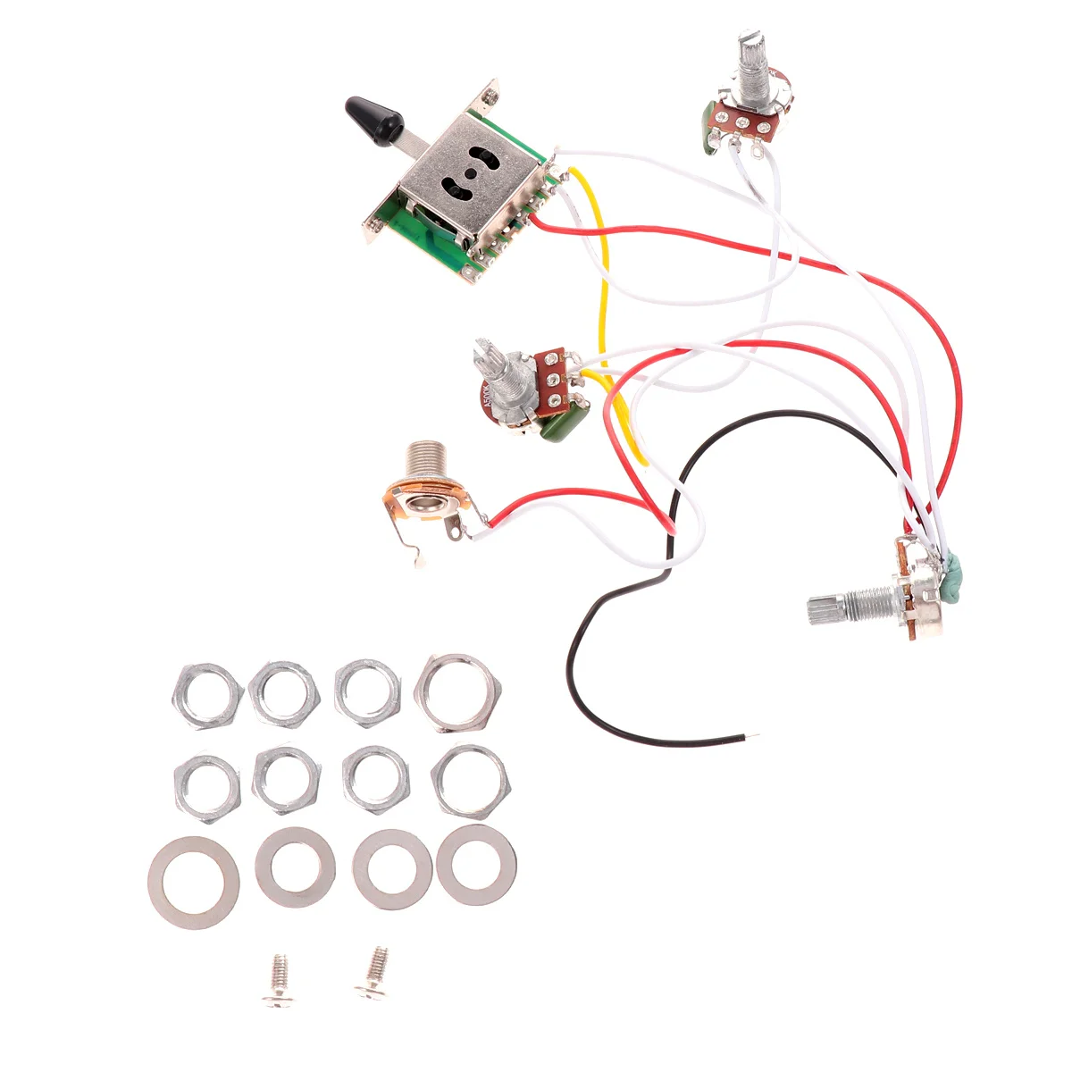 

Guitar Circuit Wiring Electric Guitar Circuit Assembly Five-speed Switch Socket Electric Guitar Supplies (Black)