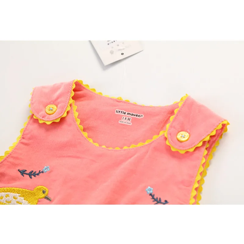 Детское вельветовое платье с вышивкой на возраст 1-6 лет | Детская одежда и обувь