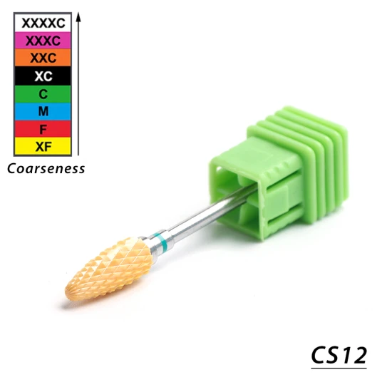 CS12 STZ 1 шт. керамические сверла для ногтей Маникюрные роторные фрезы электрические пилочки для ногтей Гель-лак для удаления педикюра аксессуары CS01-27 - Цвет: CS12