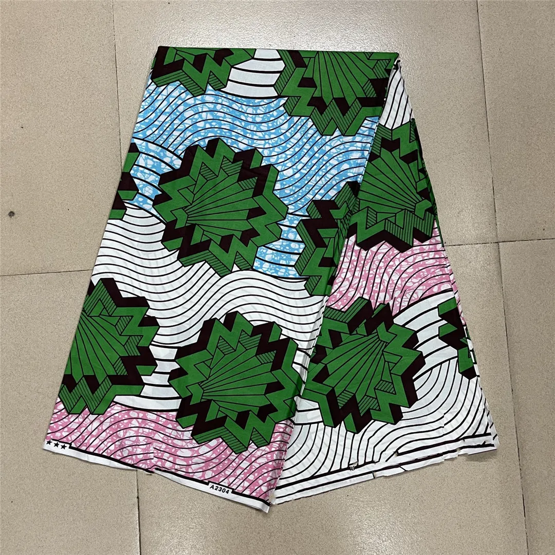 

African real wax prints nigerian ankara fabric 2021 wax printed 100% cotton Nigeria style fabric wholesale Ghana wax 6 Yards