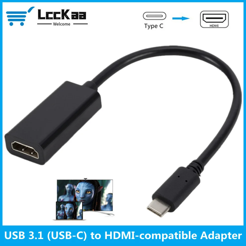 LccKaa Type-c USB 3 1 адаптер совместимый с HDMI Type-C для ПК компьютера телевизора дисплея |
