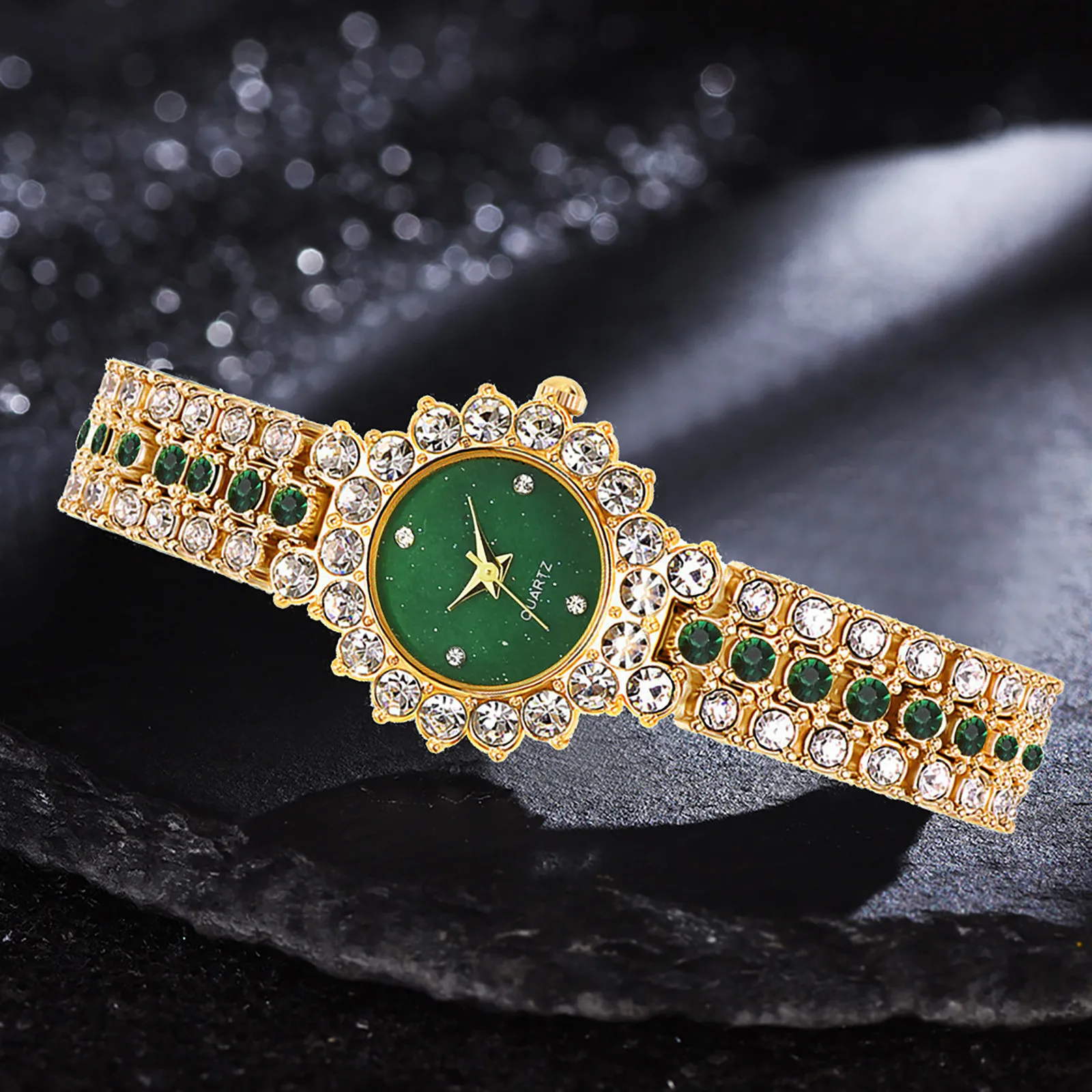 Корейские модные женские часы Роскошные полностью алмазные Стразы Женские