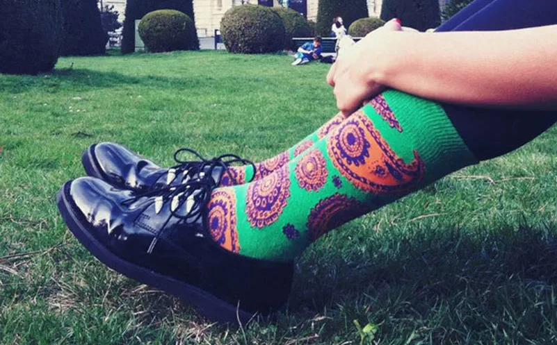 LKWDer 6 пар мужские счастливые носки винтажный Тотем стильный скейтборд носки Harajuku мужские большие плюс размер 44,45, 46 носок Calcetines
