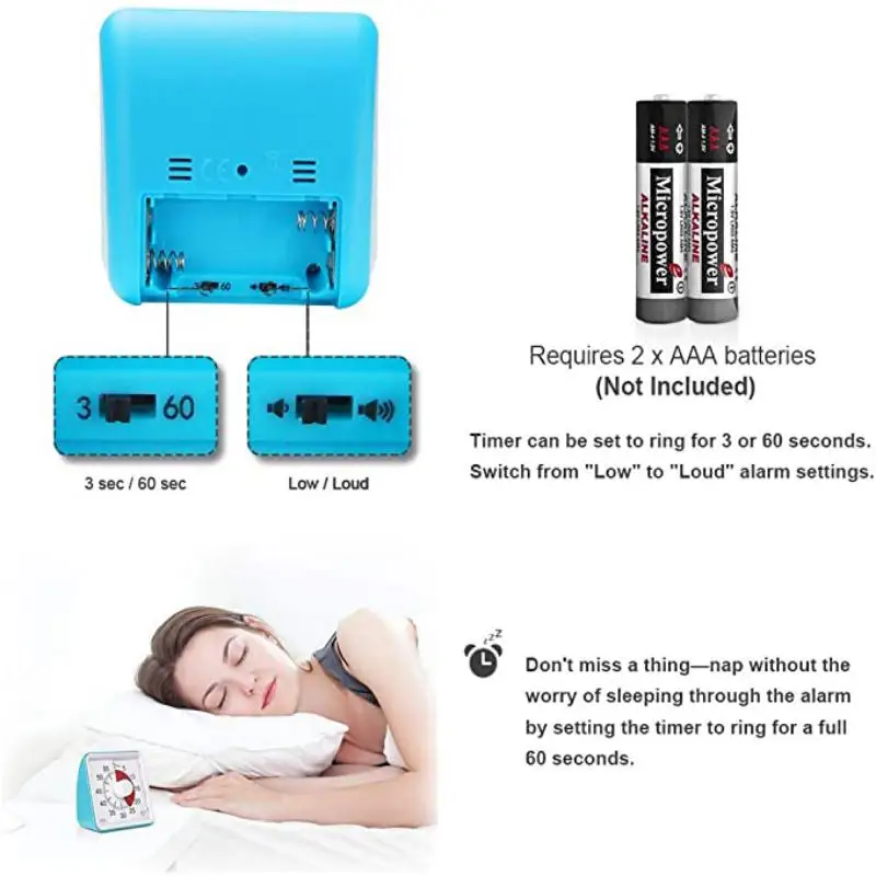 Аналоговый визуальный таймер с обратным отсчетом на 60 минут инструмент для