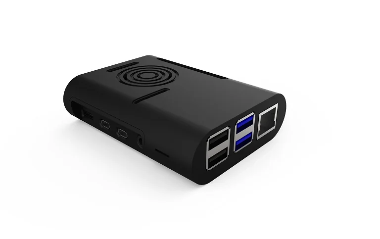Для Raspberry Pi 4 чехол с алюминиевым радиатором+ охлаждающий вентилятор+ гибкий кабель для камеры для Raspberry Pi 4 Модель B+ Новинка - Цвет: as picture