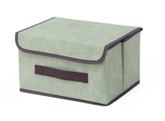 25x19x16 Green Тканевый складной контейнер-органайзер с ручками для ящика, детской комнаты, шкафа, офиса, дома - Цвет: 25x19x16 Green