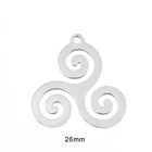 Triskele Подвеска из нержавеющей стали Металл 50 шт. ювелирные изделия гладкие стороны полированная Ожерелье Подвеска для мужчин женщин оптовая цена