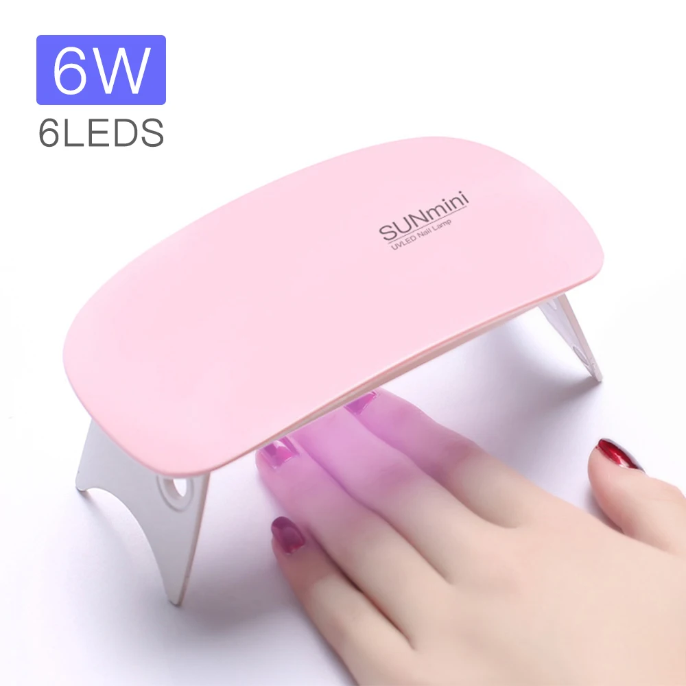 sunmini-pink 6 Вт мини USB УФ-лампа для отверждения геля для ногтей светильник для ногтей Гель-лак Сушилка для ногтей машина для дизайна ногтей PC& ABS горячая светодиодная УФ-лампа для ногтей - Цвет: sunmini-pink