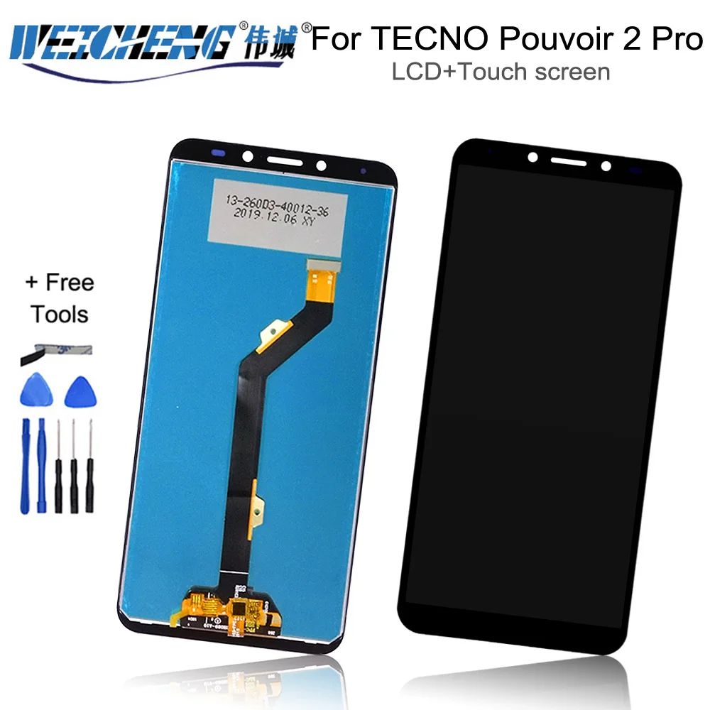 ЖК дисплей 6 0 дюйма для Tecno power 2 Pro LA7 экран с дигитайзером в сборе черный Pouvoir2