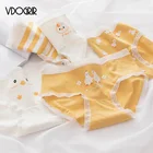 VDOGRIR пикантные женские хлопковые детские трусы с изображением нижним бельём Seamless трусы с низкой талией женские Девушки милые трусики удобные дамские Нижнее белье Танга