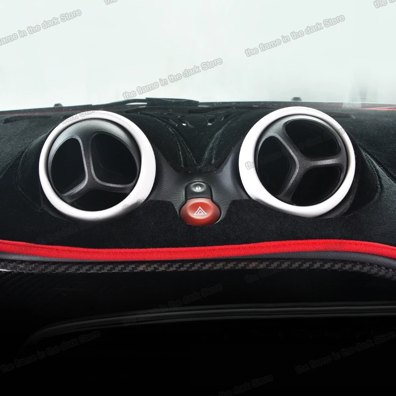 Lsrtw2017 полиэстер коврик для приборной панели автомобиля smart fortwo forfour 204 2015 2016 2017 2018