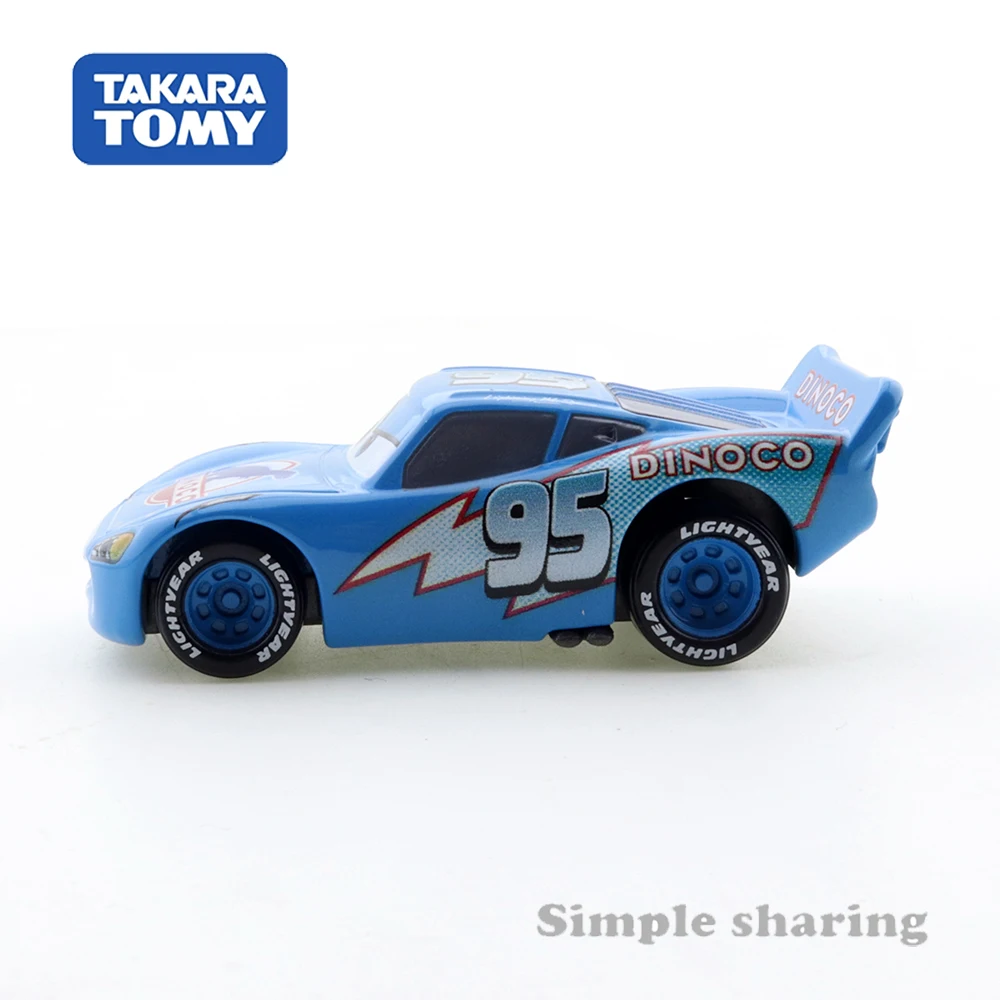 Takara Tomy Disney Pixar Cars Tomica C-02 Lightning McQueen DINOCO Type Hot Pop Kids Toys Motor Vehicle Diecast Metal Model images - 6