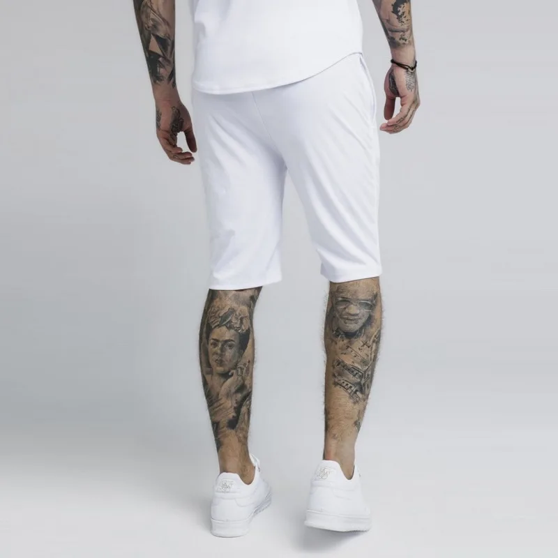 Мужские спортивные шорты Sik шелковые облегающие Джоггеры для бодибилдинга и