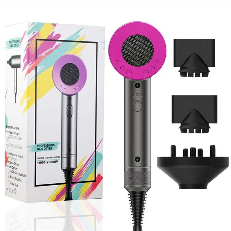 

Professional Blow Hair Dryer With Diffuser Brush Electric Hair Dryer Household Salon Hairdressing Style Tools Hot Cold Wind