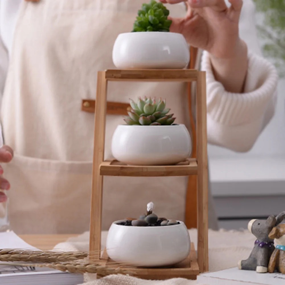 Полка для кактуса Простой декоративный набор горшков спальни контейнер цветов с
