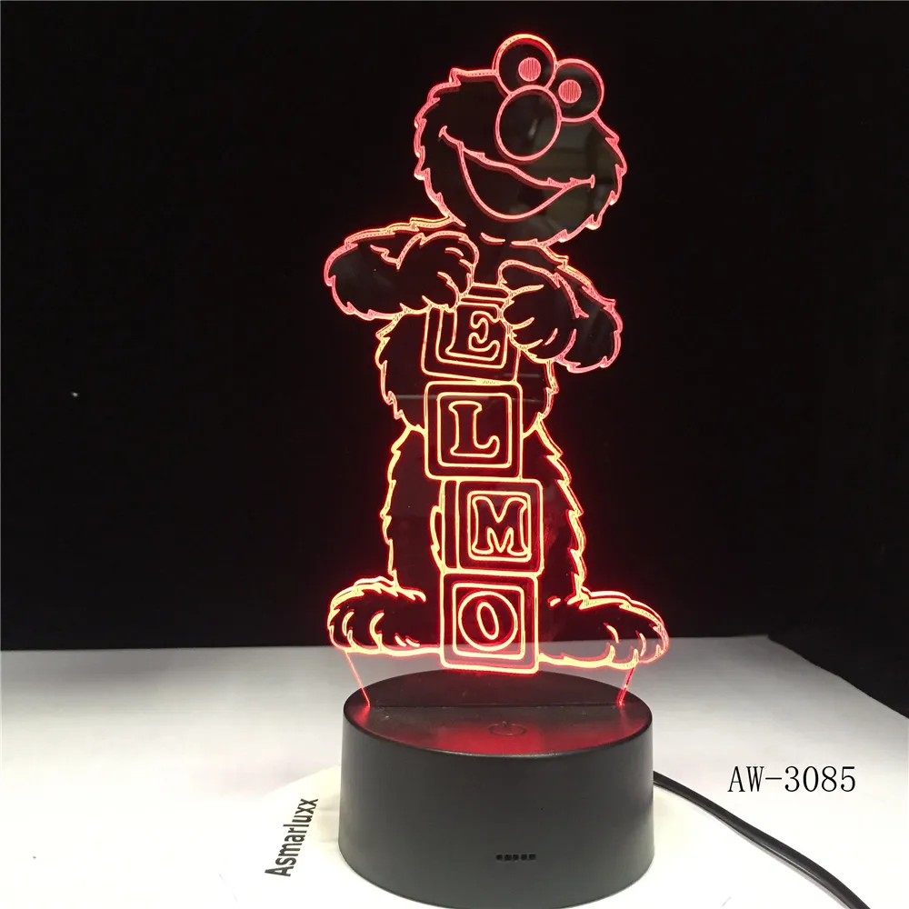 Креативный дизайн лягушки 3D ночник 7 цветов Изменение USB настольная лампа офисный