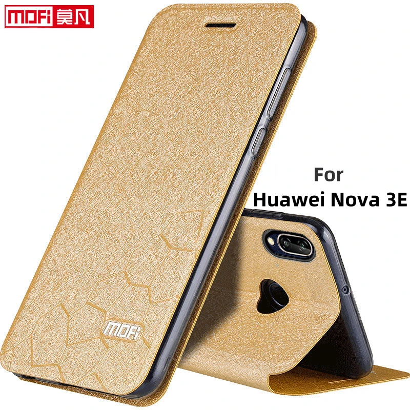 

flip case for huawei nova 3e case leather book PU Mofi luxury soft silicon capa glitter thin NOVA 3E Case Huawei Nova 3E Case