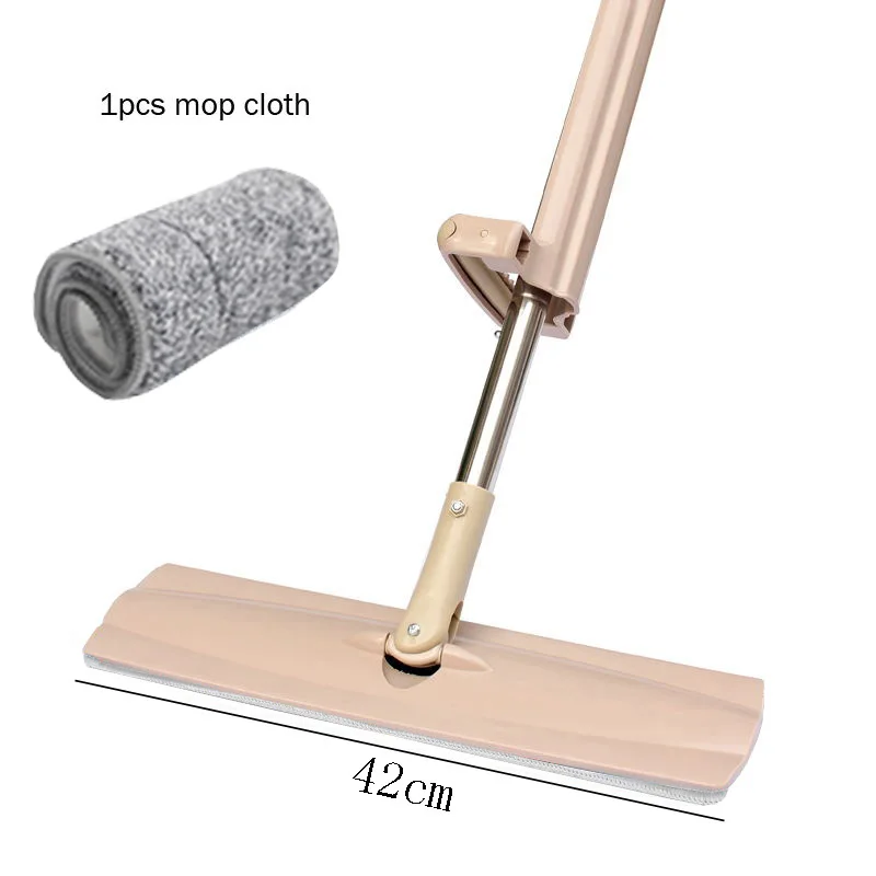 1 mop cloth 004 Плоская швабра, ручная стирка, ручка из нержавеющей стали, Швабра для отжима дома, офиса, инструмент для уборки, микрофибра, коврик для чистки кухонного пола - Цвет: 1 mop cloth 004