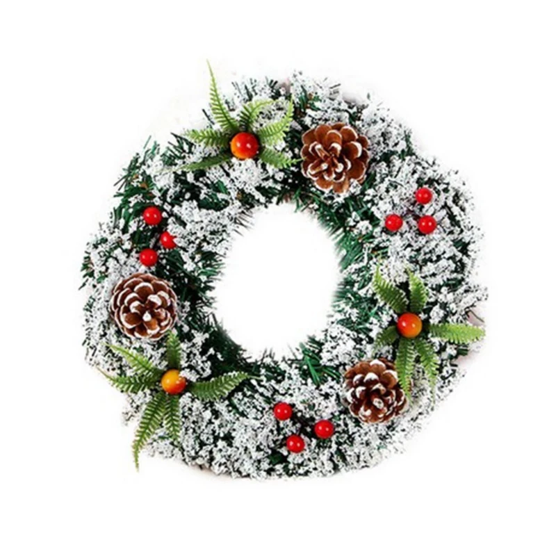 Настенный Рождественский венок ручной работы из ротанга кулон гирлянда торговый