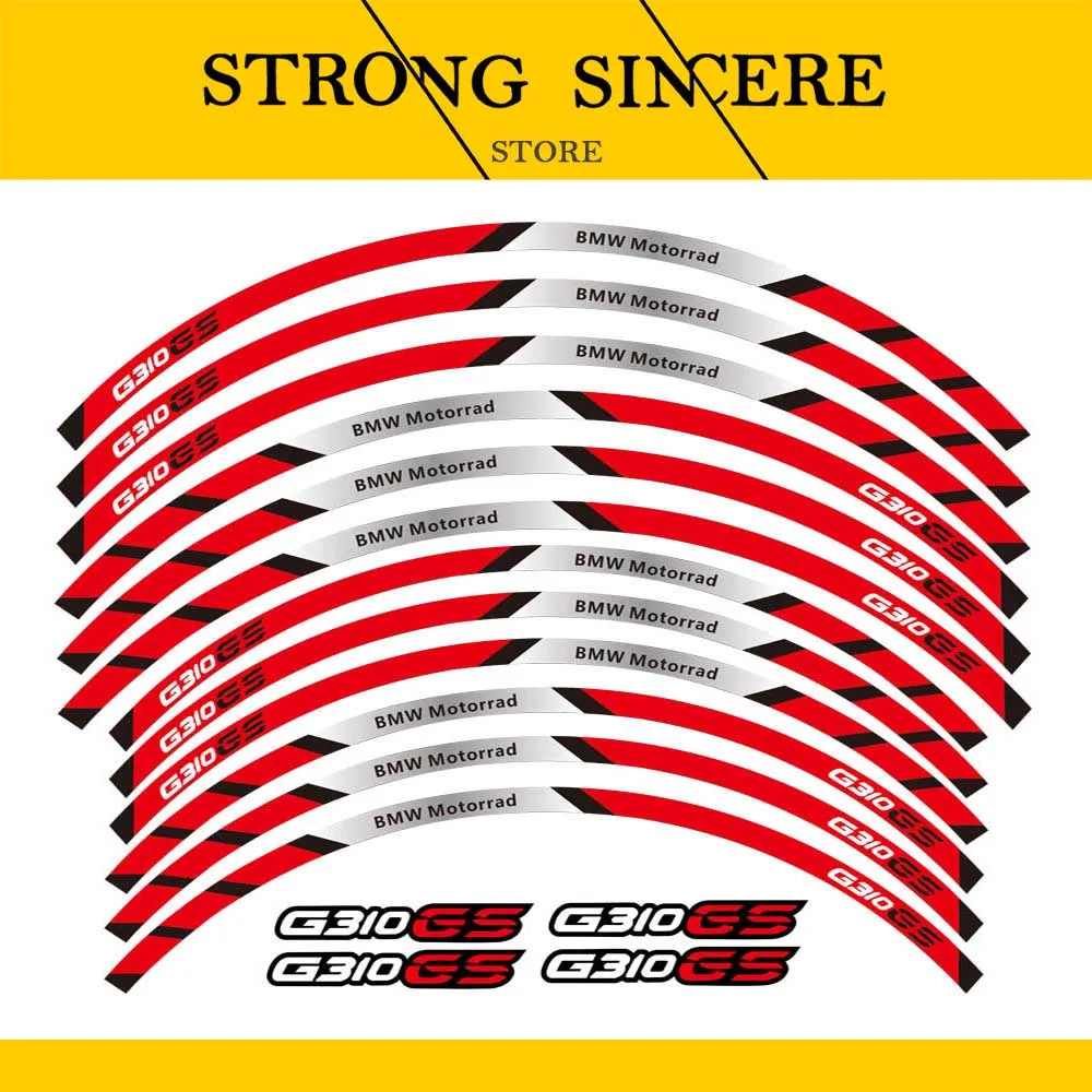 

12 X Thick Edge Outer Rim Sticker Stripe Wheel Decals FIT BMW G310GS 2017-2019