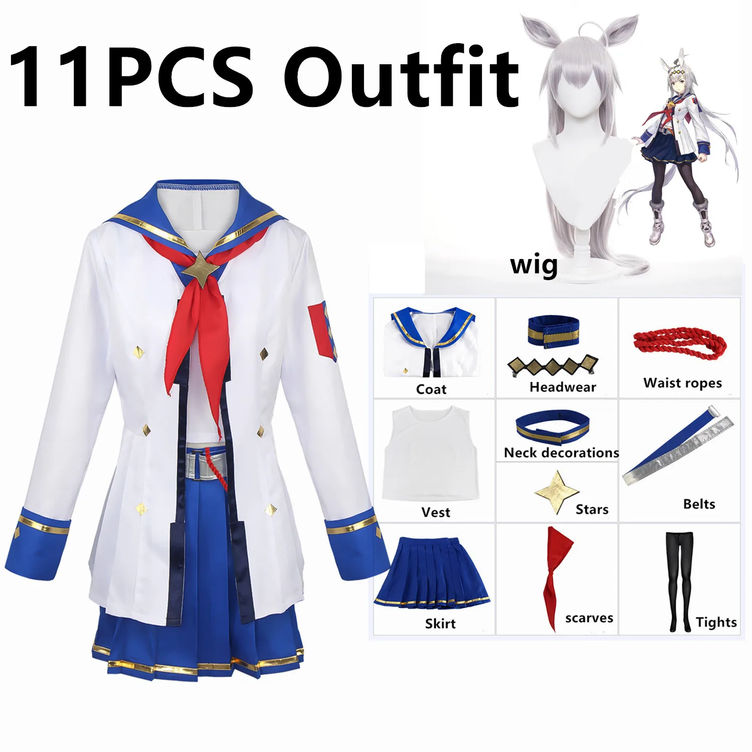

Anime Comic Umamusume Pretty Derby Oguri Cap Cosplay Costumes Special Week COS Clothes Women JK Uniform Top Skirt Bow Halloween