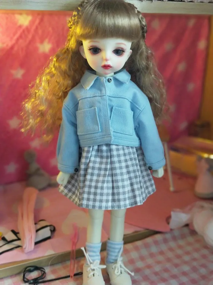 1/6 BJD одежда аксессуары пальто+ юбка+ носки+ футболка кукольные наряды для BJD/SD yosd, не включены кукла, обувь, парик и другие E2583