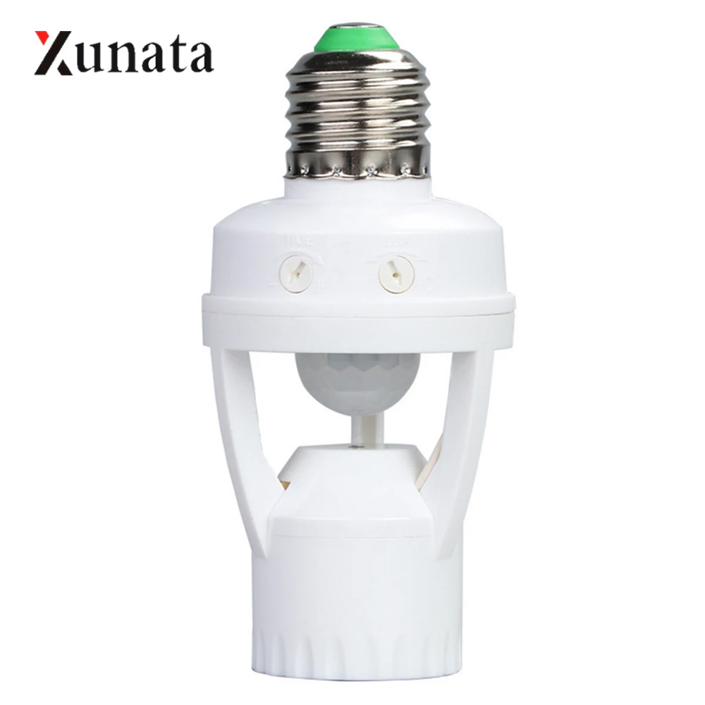 

AC100-240V E27 Socket Converter with PIR Motion Sensor Ampoule LED E27 Lamp Base Intelligent Switch Light Bulb Lamp holder