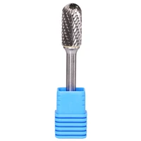 sc 5 tungsten carbide burr rotary file cylindrical shape with radius end double cut with 6mm shank for die grinder drill bit