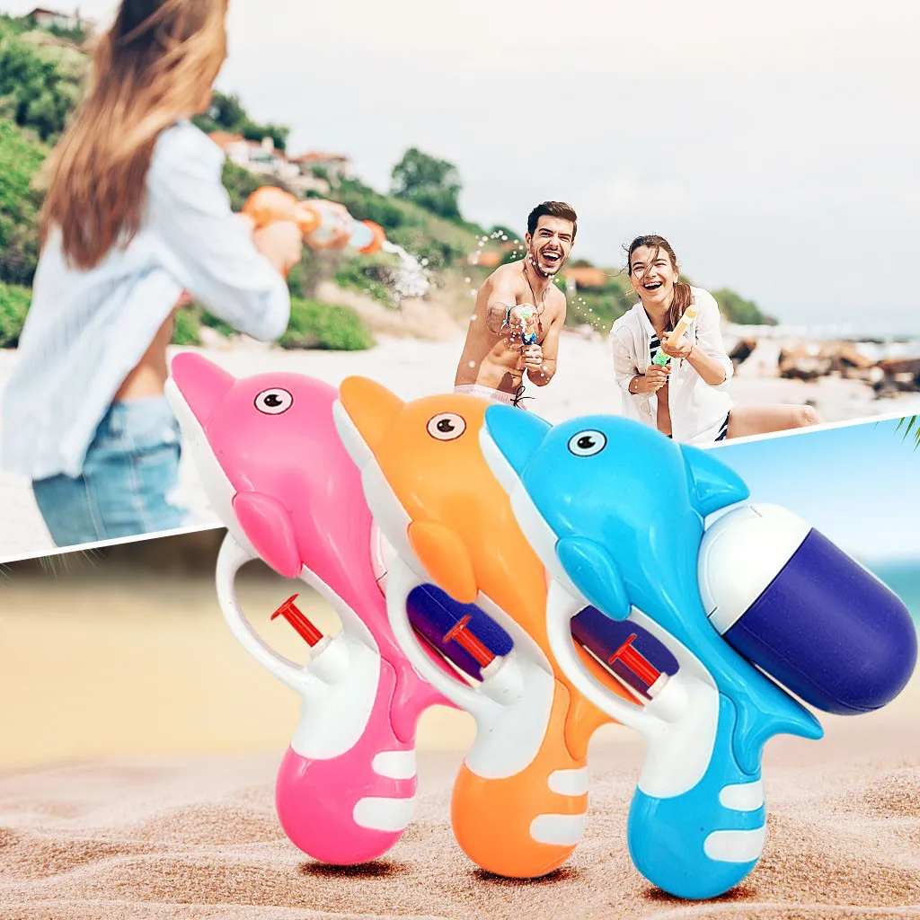 

1PC Squirt Blaster Water Toys For Adults Kids Dolphin Shaped Water Gun Spray Water Jet Toy Summer Beach Pool Children Toys