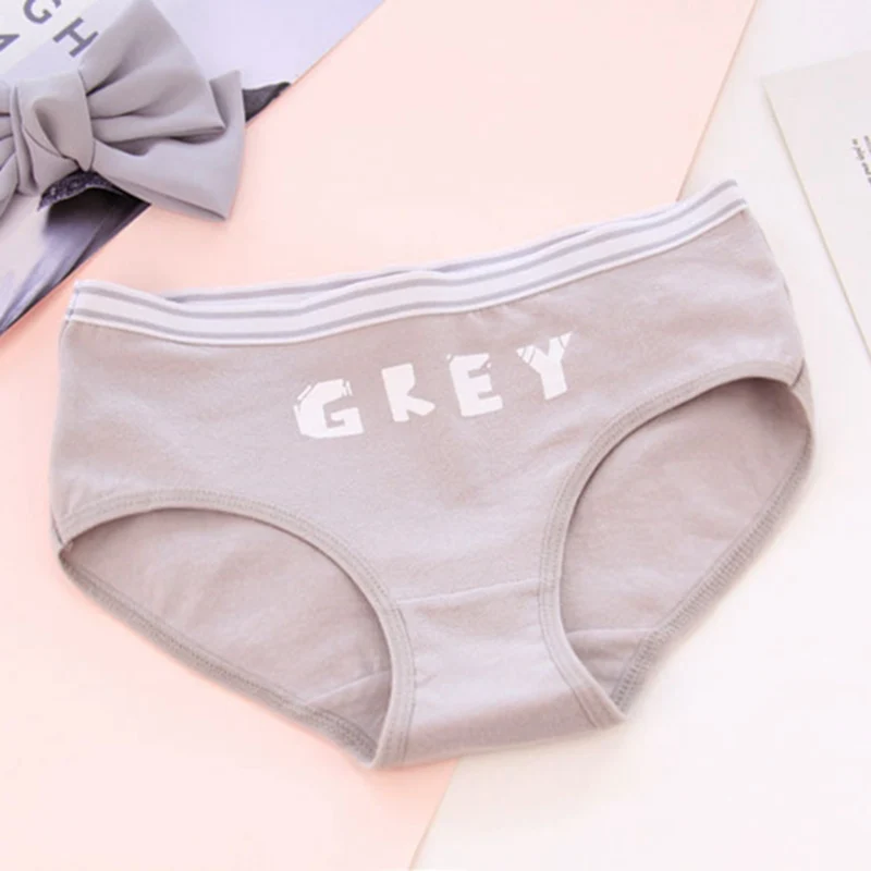 Трусики женские хлопковые нижнее белье с буквенным принтом пикантное для женщин