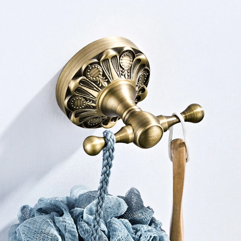 antique bathroom accessories set bronze vintage brass hairdryer holder wc paper towel rack ring soap basket robe hook grab bars free global shipping