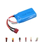 Литий-Полимерный Аккумулятор 7,4 В, 1500 мА  ч, для FT009, 12428, 12423, радиоуправляемых лодок, 2S, 7,4 В, аккумулятор для WLtoys 144001, A959-B, A969-B, A979-B, K929B