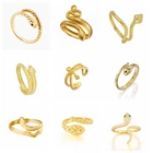 Женское кольцо CANNER золотого и серебряного цветов, регулируемое в виде змеи