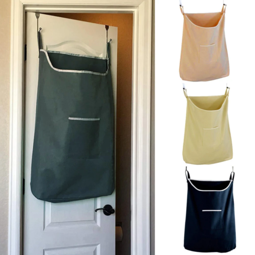 

Hanging Storage Bag Large Capacity Laundry Bag Washing Clothes Basket Hamper Toys Storage Bin Hanger Space Saving Pouch