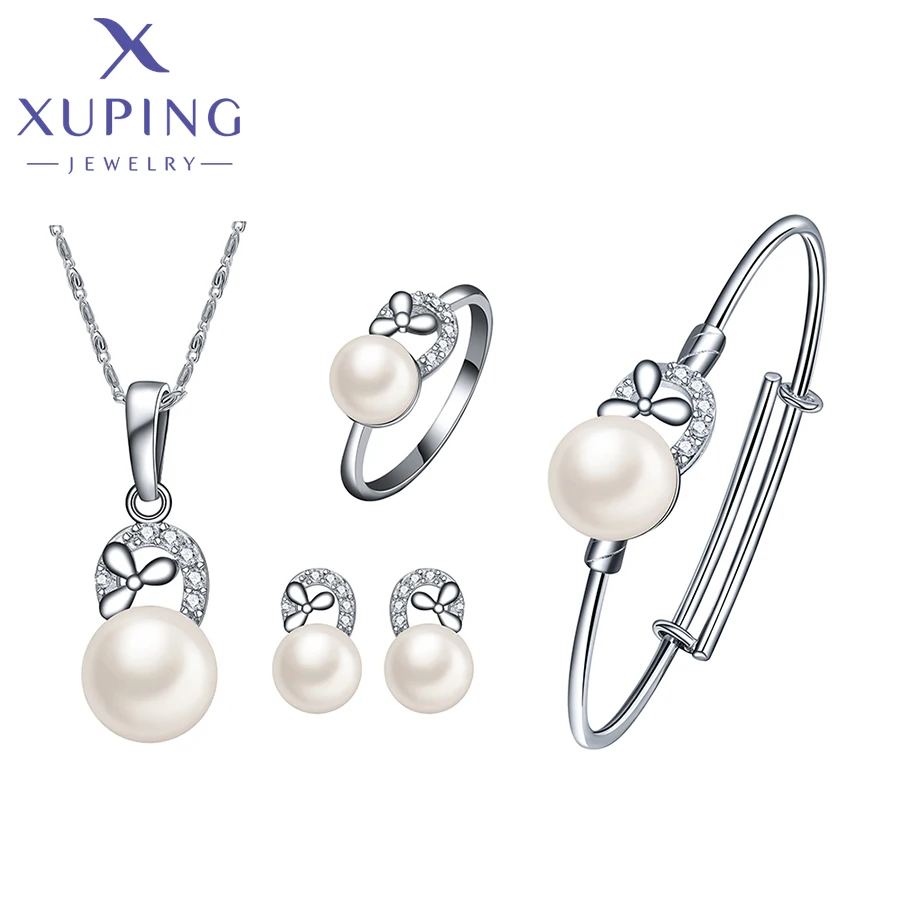 

Xuping модные милые Новое поступление Детские Ювелирные наборы с имитацией жемчуга детские подарки 60102