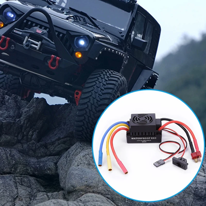 Водонепроницаемый 3650 3900Kv Rc бесщеточный двигатель 60A Esc программист для 1/10